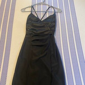 Knee length black dress